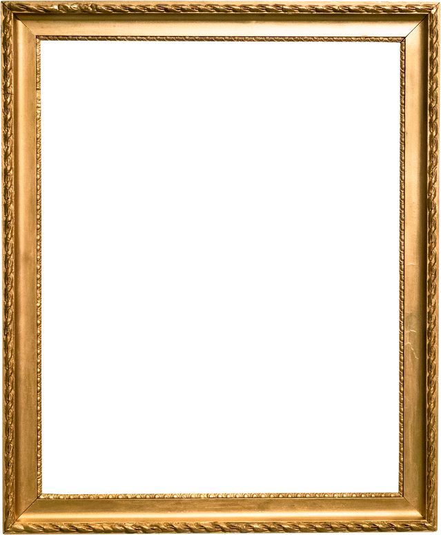 Vertical Gold Wooden Picture Frame Cutout